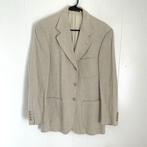 Valentino Neiman Marcus Blazer 37R Linen‎ Cotton Classic Fit Mens Sport Coat